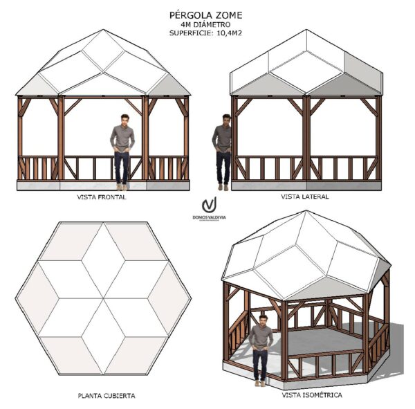 PLANOS FABRICACIÓN PÉRGOLA ZOME